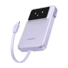 UGREEN - Power Banck UGREEN de 10000 mAh con cable incorporado PB511 morado