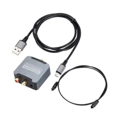 GENERICO - Convertidor Óptico coaxial Digital-Analógico + Cable Óptico