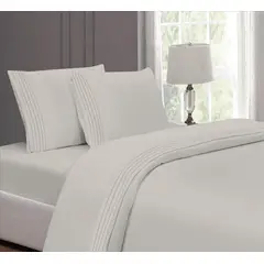 CASATEX - Juego de sabanas King 100% algodón con bordado