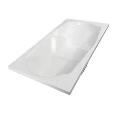 HIDROPLUS - Tina Bañera Alisson I C Blanco 1500X800X400 + Desagüe Premium + Toalla de Mano