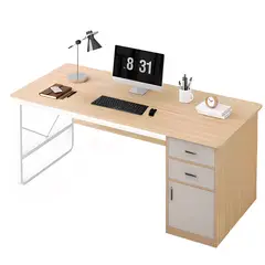 VIDITA - Escritorio 100cm Con Cajón Gabinete Pata Metálica Oficina