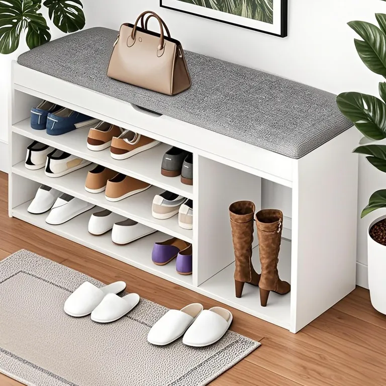 Zapatero Organizador Con Asiento 3 Niveles