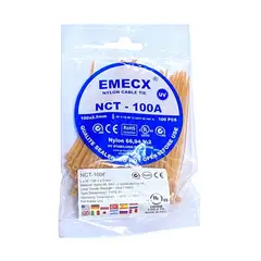 GENERICO - CINTILLO DE AMARRE MOSTAZA POR 100 UNIDADES DE 10CM X 2.5MM