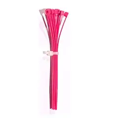GENERICO - CINTILLO DE AMARRE FUCSIA POR 100 UNIDADES DE 10CM X 2.5MM