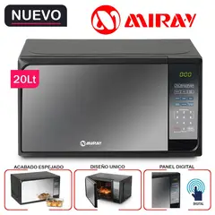 MIRAY - Horno Microondas HMM-20N 20 L Negro