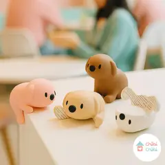 CHIBI CHIBI - 1 pack - Protector de esquinas perrito - Marrón (4 esquineros)