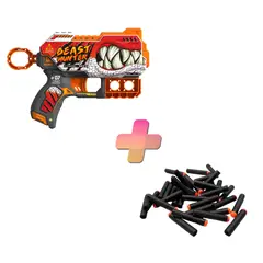 BAIHUI TOYS - PISTOLA DE JUGUETE DE 6 DARDOS-BEAST HUNTER Y 24 DARDOS DE REGALO