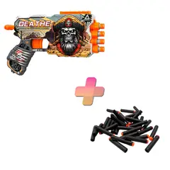 BAIHUI TOYS - PISTOLA DE JUGUETE DE 12 DARDOS-DEATHE Y 24 DARDOS DE REGALO
