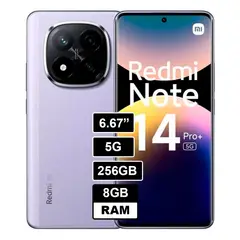 XIAOMI - Celular Xiaomi Redmi Note 14 Pro Plus 5G 256GB, 8GB RAM, cámara principal 200MP , frontal 20MP, 6.67", Púrpura