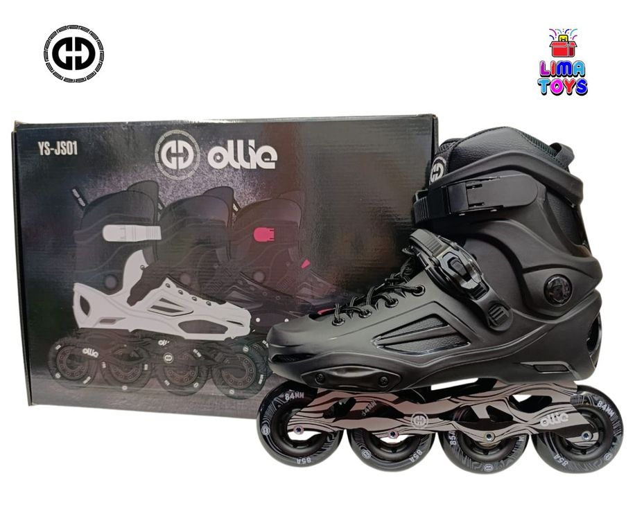 PATINES EN LINEA SEMIPROFESIONAL OLLIE TALLA FIJA 42-43 NEGRO