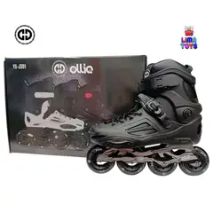 OLLIE - PATINES EN LINEA SEMIPROFESIONAL TALLA FIJA 42-43 NEGRO