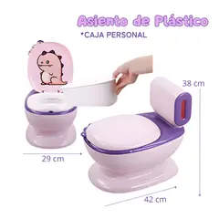 SM - BACIN ENTRENAMIENTO INODORO PARA BEBES NIÑOS INFANTIL DRAGONES ROSADO