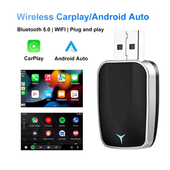 Adaptador a Carplay y Android Auto inalámbrico