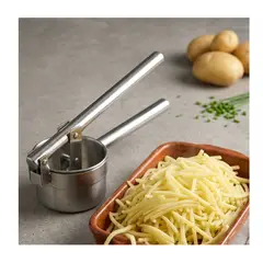 GENERICO - PRENSADOR DE PAPAS Y VERDURAS DE ACERO INOXIDABLE