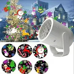 GENERICO - Proyector imagenes navideñas, USB-  Blanco