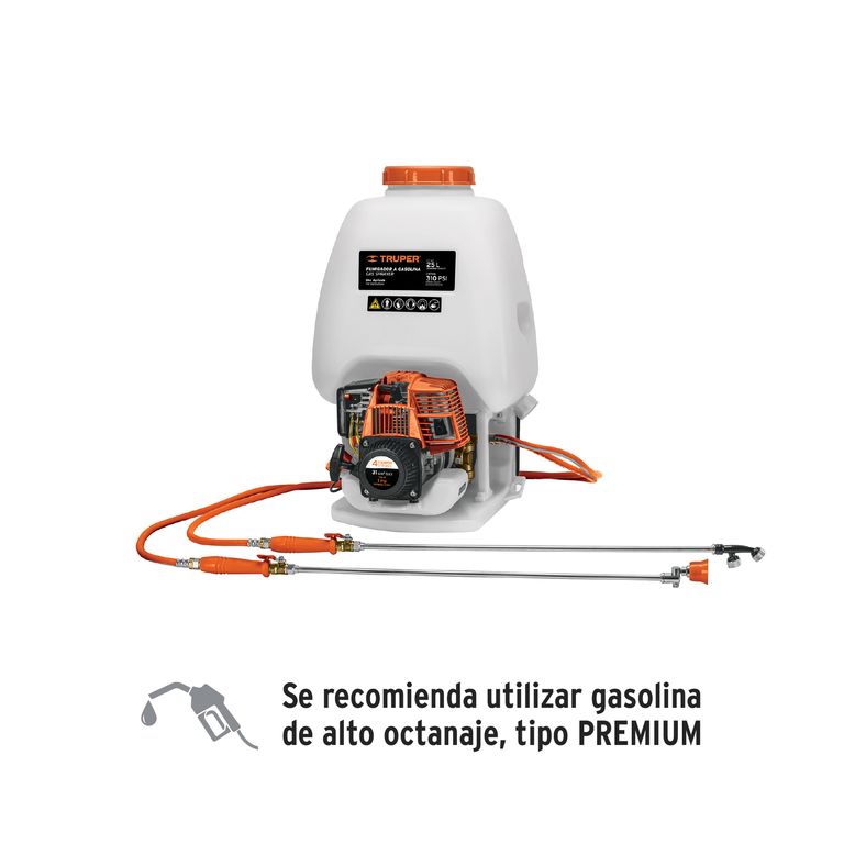 Fumigador de 25 L con motor a gasolina de 4 tiempos COD 101569 Truper