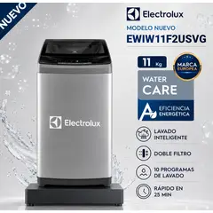 Electrolux - Lavadora Electrolux Carga Superior 11kg Premium Care Gris  EWIW11F2USVG