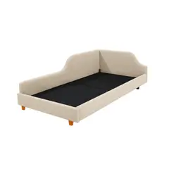 MUEBLES MACRUMO - Cama tapizada infantil Tamy - 15plz Beige claro