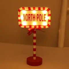 GENERICO - LETRERO NAVIDAD POLO NORTE CON LUZ