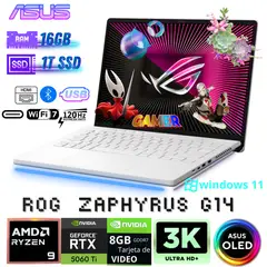 ASUS - ROG Zephyrus G14 Ryzen 9 RTX 5060 3K OLED 120 Hz 16GB RAM 1TB SSD