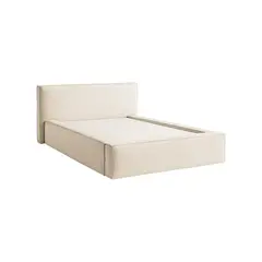 MUEBLES MACRUMO - Cama tapizada Vrasa - Queen Beige claro