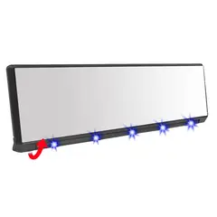 JET - Espejo Retrovisor Panoramico Con Luz Led Azul Elegante