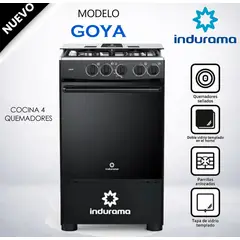INDURAMA - Cocina a Gas Indurama 4 Hornillas Goya