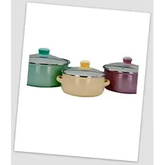 GENERICO - Ollas de Peltre set x3 560 ml, 870 ml y 1150 ml