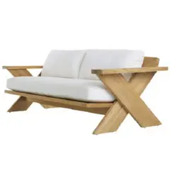 DMUEBLES - Sofá terraza Mobiliari Plymouth 2 cuerpos blanco