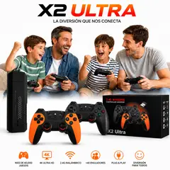 GENERICO - Consola Retro X2 Ultra 64GB +35,000 Juegos 2 Mandos Inalambricos Recargables HDMI TV Smart