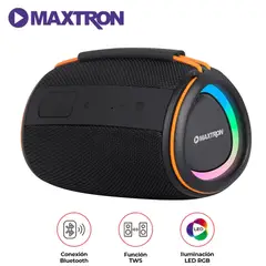 MAXTRON - Parlante Portátil Maxtron MX 301 Luces RGB Bluetooth USB TWS