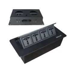 OPALUX - Tomacorriente Para Muebles 4 Tomas Opalux OP-UTS4BK