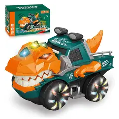 GENERICO - Juguete Carro Dinosaurio Con Luces Sonido Realista Gira 360°