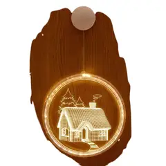 GENERICO - Decoraciones navideñas 3D colgantes de árbol ventana acrilico