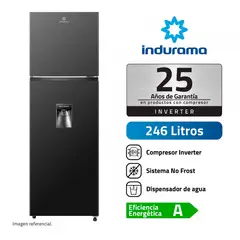 INDURAMA - Refrigeradora Indurama 246 Lt TOP FREEZER NO FROST RI-389DNI Negro