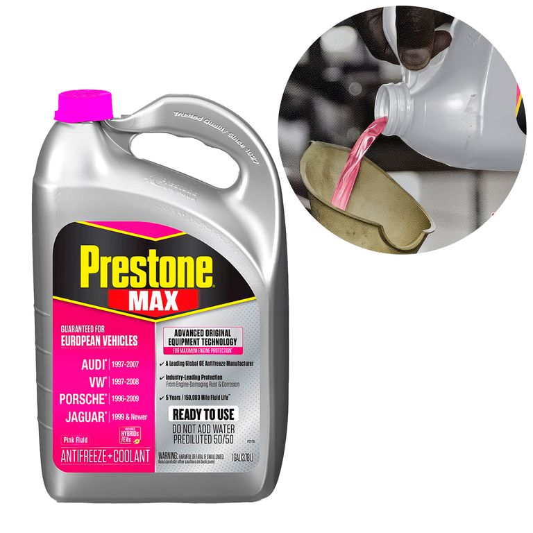 Refrigerante y Anticongelante Prestone Max 50% Para Europeo Rosa