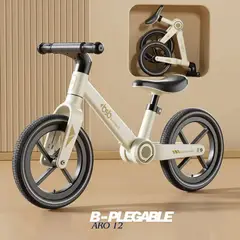 GENERICO - Bicicleta Balance Plegable Para Niños Blanco