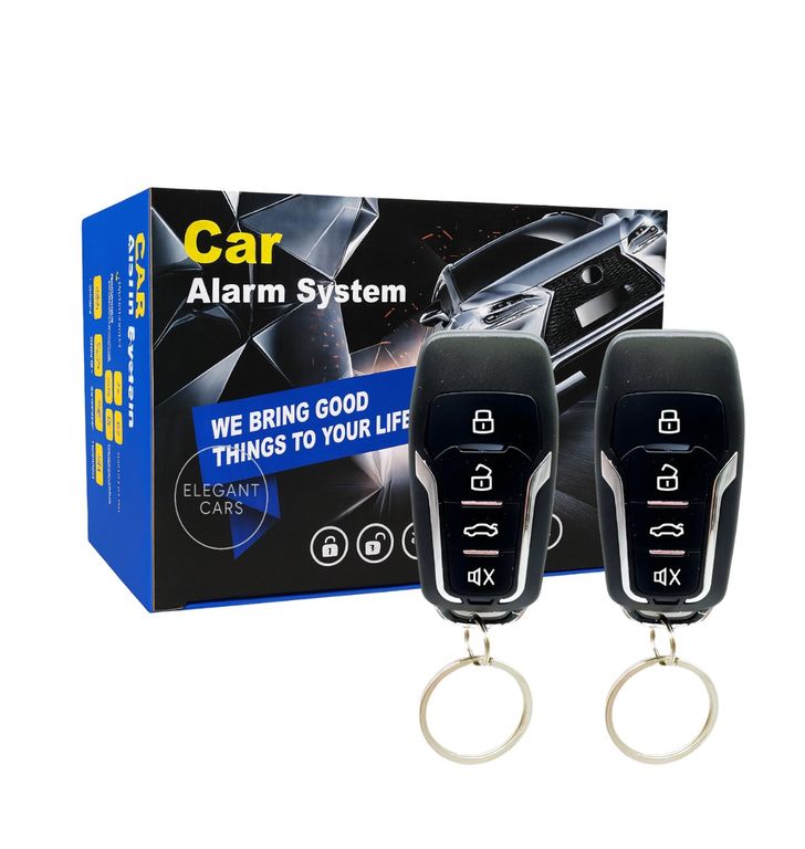 Kit de Alarma System para Auto Antirrobo Universal con 2 Mandos +Sirena