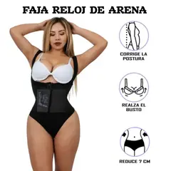 OEM - FAJA RELOJ DE ARENA PREMIUM CURVY - NEGRO TALLA M