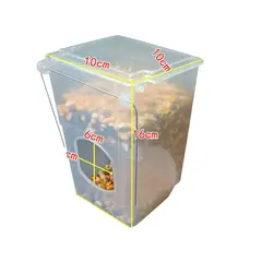 GENERICO - Comedero Automático Transparente para Jaula  Aves Pequeñas