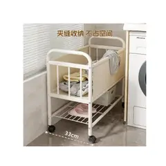 EVERSO - Cesto de Ropa Sucia con Ruedas Canasto de Lavandería Moderno