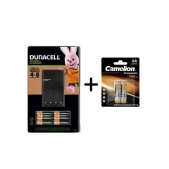 DURACELL - CARGADOR CON 6 PILAS AA Y 2 PILAS AAA + 2 PILAS AA CAMELION