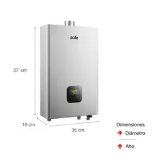 SOLE - Calentador Instantáneo Tiro Forzado a Gas 20L