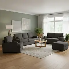 AMBIHOME - Juego de sala Mara Ambienta Home 3-2-1 + banqueta de regalo