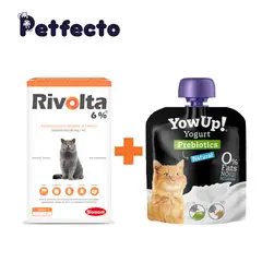 RIVOLTA - 6% gatos (2.6 – 7.5 kg.) + Yogurt YOW UP Prebiotico Gato