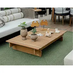DMUEBLES - MP Mesita Centro Terraza  Jardín Ashley - Natural
