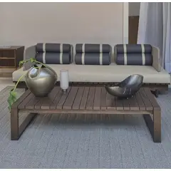 DMUEBLES - MP Mesita Centro Terraza  Jardín Adam - Marrón