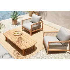 DMUEBLES - MP Mesita Centro Terraza  Jardín Aston - Natural