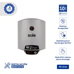 SOLE - Terma Elite 50 Litros Acero aporcelanado
