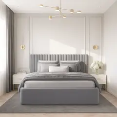 GENERICO - CAMA BOX TARIMA JUN QUEEN PLOMO